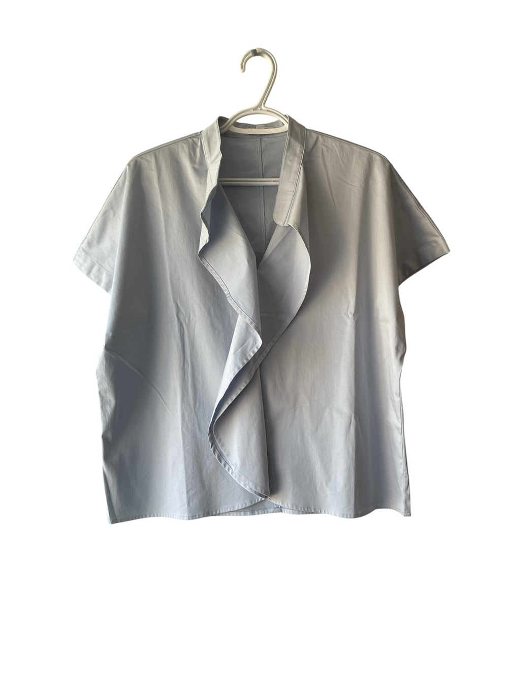 NWT OVERSIZED Isaac Mizrahi Powder Blue Cotton Top